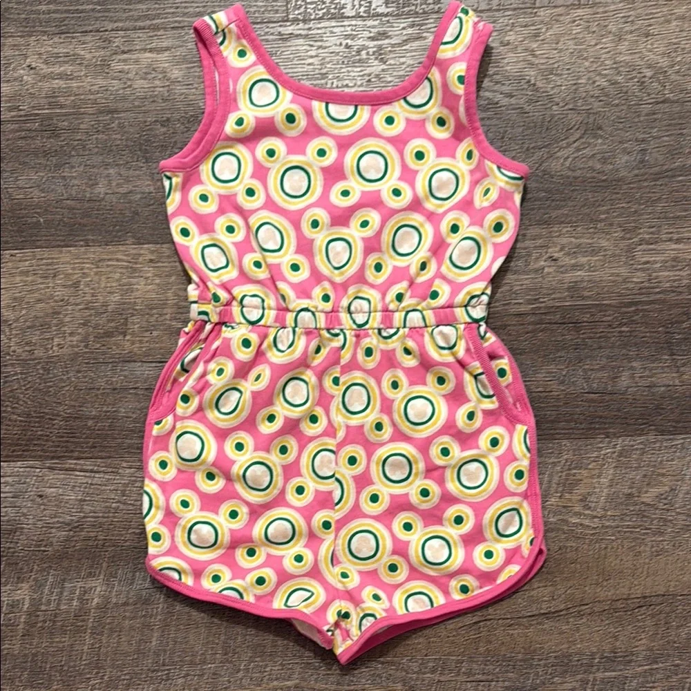 Hanna Andersson 100% Cotton Tank Romper w/ Minnie Mouse Print on Pink - Picture 1 of 12